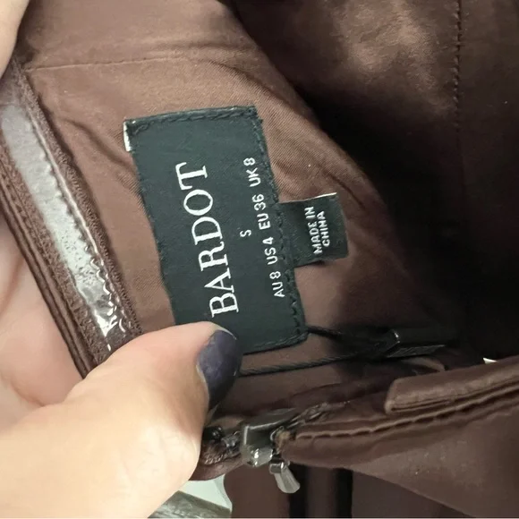 Bardot Strapless Brown Dress - Picture 7 of 8